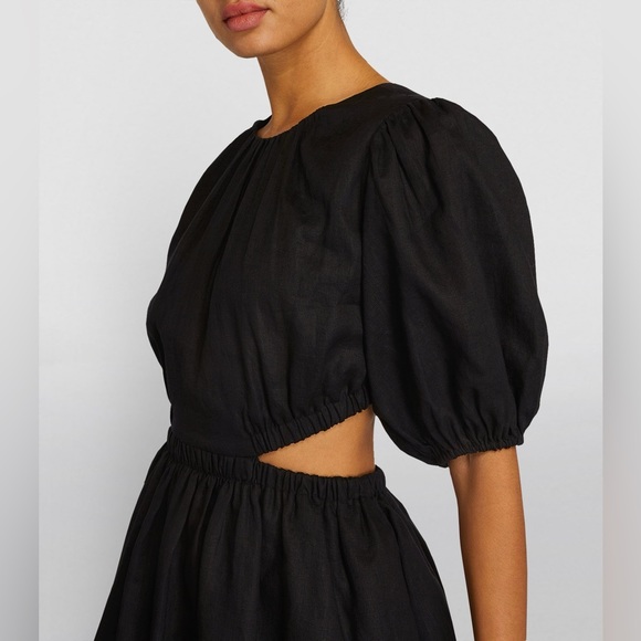 All Saints ~ Linen Colette Soleil Dress in Black - Picture 8 of 12